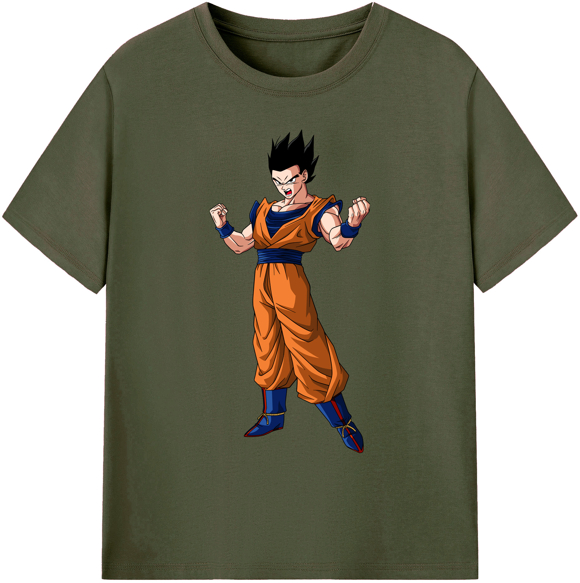 （画像用） ドラゴンボール 孫 悟飯（そんごはん）DRAGON BALL Son Gohan 綿100％ メンズ半袖Tシャツ｜肌触りやわらか＆通気性
